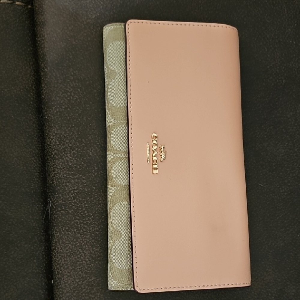 Coach Blush Pink and Gray Wallet
